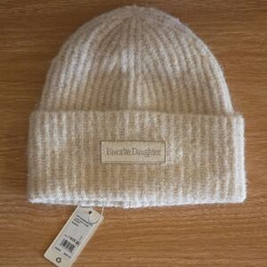 Favorite Daughter Beige Knit Beanie